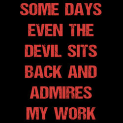 Devil  Admires My Work - GD77 Softstyle® Ladies' Tank Top Design