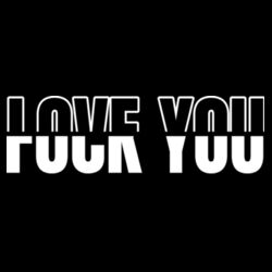 Love You Fuck You - Heavy Blend™ Adult Hooded Sweatshirt Design