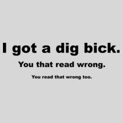 Dig Bick - 9cm Square Hardback Drinks Coaster Design