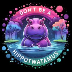 Don't Be A Hippotwatamus - GD01 Softstyle Adult T-Shirt Design