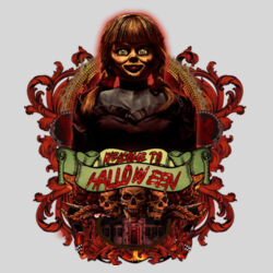 Annabelle (Welcome To Halloween) - 9cm Square Hardback Drinks Coaster Design