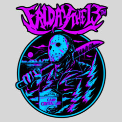 Friday 13th (Circle Logo) - 9cm Square Hardback Drinks Coaster Design
