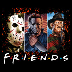 Friends (Jason+Michael+Freddie) - GD01 Softstyle Adult T-Shirt Design