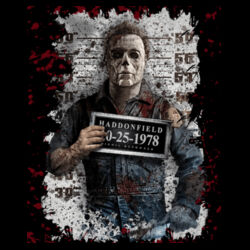 Halloween (Haddonfield Mug Shot) - GD11 Softstyle® Adult Long Sleeve T-Shirt Design