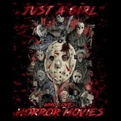 Just A Girl (Friday 13th) - GD72 Softstyle® Ladies' T-Shirt Design