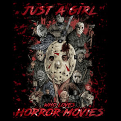 Just A Girl (Friday 13th) - GD11 Softstyle® Adult Long Sleeve T-Shirt Design