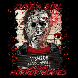Just A Girl (Halloween) - GD01 Softstyle Adult T-Shirt Design