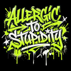 Allergic To Stupidity - GD11 Softstyle® Adult Long Sleeve T-Shirt Design