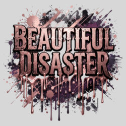 Beautiful Disaster - 9cm Square Hardback Drinks Coaster Design