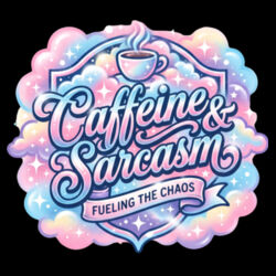 Caffeine & Sarcasm - GD01 Softstyle Adult T-Shirt Design