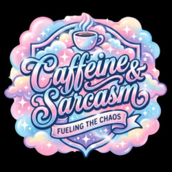 Caffeine & Sarcasm - GD72 Softstyle® Ladies' T-Shirt Design