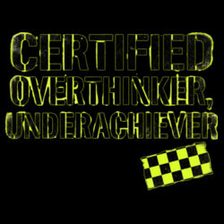 Certified Overthinker, Underachiever - GD77 Softstyle® Ladies' Tank Top Design