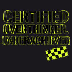 Certified Overthinker, Underachiever - ECO001 100% Recycled Cotton Tote Bag Design