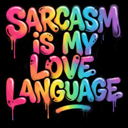 Sarcasm Is My Love Language - GD01 Softstyle Adult T-Shirt Design