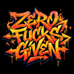 Zero Fucks Given - GD01 Softstyle Adult T-Shirt Design