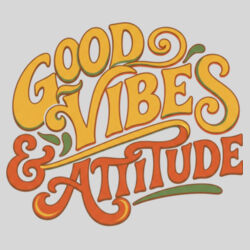 Good Vibes & Attitude - 16oz Frosted Glass Beer Stein Design