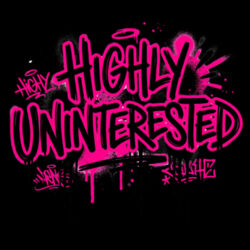 Highly Uninterested - PS01 8cm Square Sew-On Patch Design