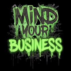 Mind Your Business - PS01 8cm Square Sew-On Patch Design