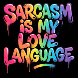 Sarcasm Is My Love Language - GD11 Softstyle® Adult Long Sleeve T-Shirt Design