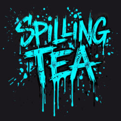 Spilling Tea - ECO001 100% Recycled Cotton Tote Bag Design