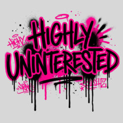 Highly Uninterested - 9cm Square Hardback Drinks Coaster Design