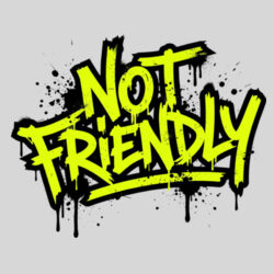 Not Friendly - 9cm Square Hardback Drinks Coaster Design