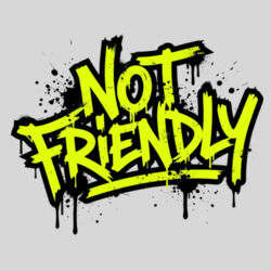 Not Friendly - 16oz Frosted Glass Beer Stein Design