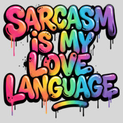 Sarcasm Is My Love Language - 16oz Frosted Glass Beer Stein Design