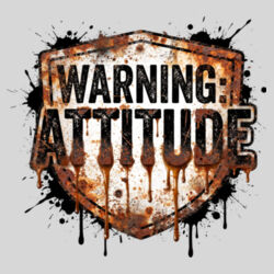 Warning Attitude - 16oz Frosted Glass Beer Stein Design