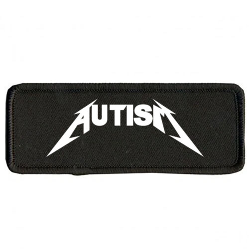Autism Metallica Style - PR03 12cm x 4cm Rectangle Sew-On Patch Thumbnail