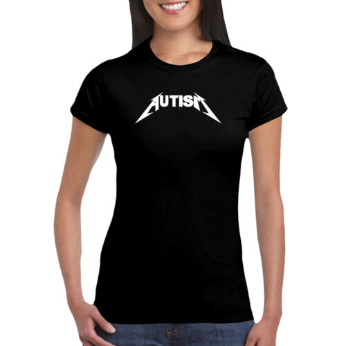 Autism Metallica Style - GD72 Softstyle® Ladies' T-Shirt Thumbnail