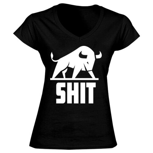 Bullshit - GD78 Softstyle® Ladies' V-Neck T-Shirt Thumbnail