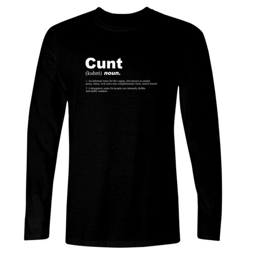 Cunt Noun - GD11 Softstyle® Adult Long Sleeve T-Shirt Thumbnail