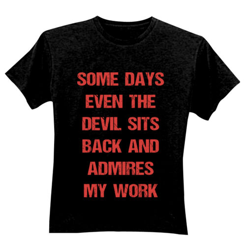Devil  Admires My Work - GD01 Softstyle Adult T-Shirt Thumbnail