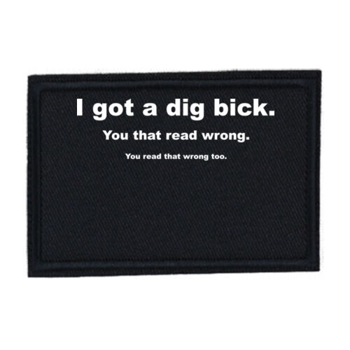 Dig Bick - PR01 Landscape 12cm x 8cm Rectangle Sew-On Patch Thumbnail