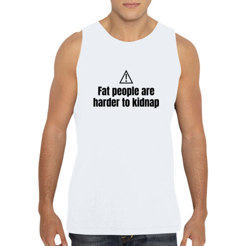 Fat People Are Harder To Kidnap - GD12 Softstyle® Adult Tank Top Thumbnail