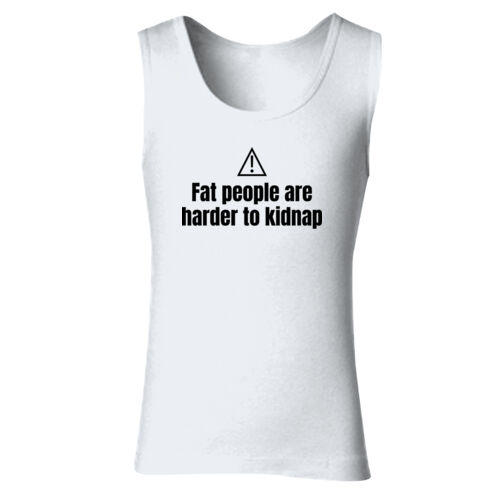 Fat People Are Harder To Kidnap - GD77 Softstyle® Ladies' Tank Top Thumbnail