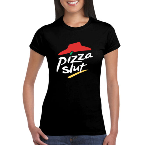 Pizza Slut - GD72 Softstyle® Ladies' T-Shirt Thumbnail