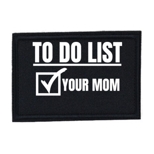 To Do List - PR01 Landscape 12cm x 8cm Rectangle Sew-On Patch Thumbnail