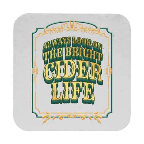 Bright Cider Life - 9cm Square Hardback Drinks Coaster Thumbnail