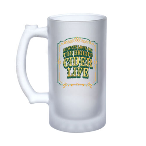 Bright Cider Life - 16oz Frosted Glass Beer Stein Thumbnail