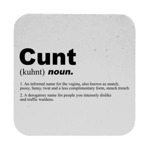 Cunt Noun - 9cm Square Hardback Drinks Coaster Thumbnail