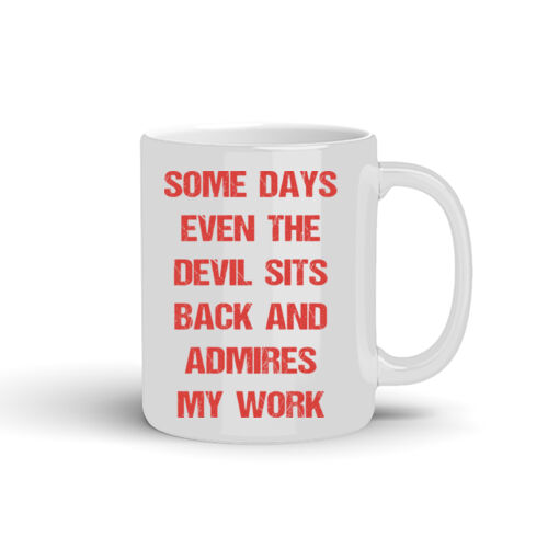 Devil Admires My Work - 10oz Coffee Mug Thumbnail