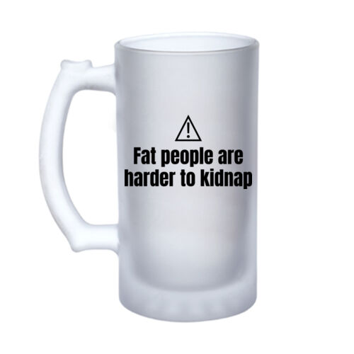 Fat People Kidnap - 16oz Frosted Glass Beer Stein Thumbnail