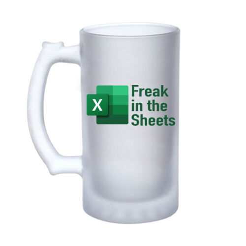 Freak In The Sheets - 16oz Frosted Glass Beer Stein Thumbnail