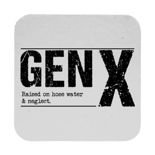 Gen X - 9cm Square Hardback Drinks Coaster Thumbnail
