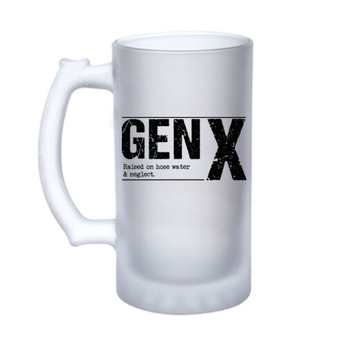 Gen X - 16oz Frosted Glass Beer Stein Thumbnail