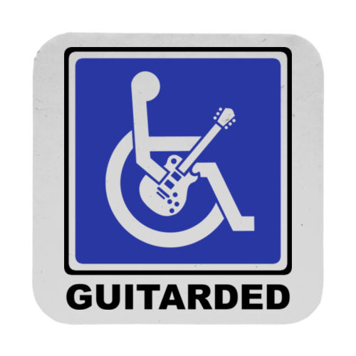 Guitarded - 9cm Square Hardback Drinks Coaster Thumbnail