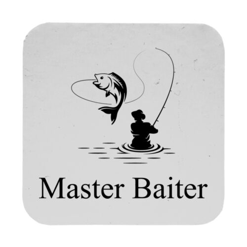Master Baiter - 9cm Square Hardback Drinks Coaster Thumbnail