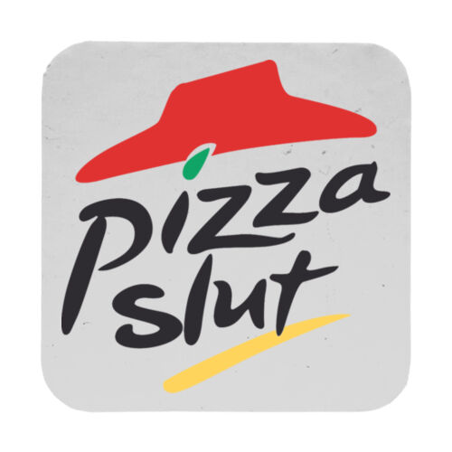 Pizza Slut - 9cm Square Hardback Drinks Coaster Thumbnail